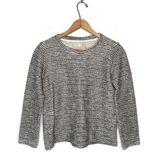 Zara | Metallic Tweed Textured Long Sleeve Sweater Size Small